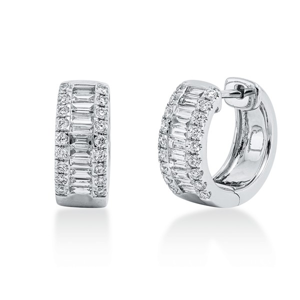 Creolen aus 750 Weißgold 58 Brillanten 0.84ct