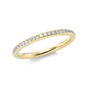 Memoire Ring aus 585 Gold Gelbgold 44 Brillanten 0,37ct TW-SI B:1,9mm