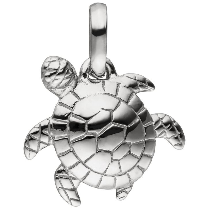 Anhänger Schildkröte aus 925 Silber 12x10,7mm