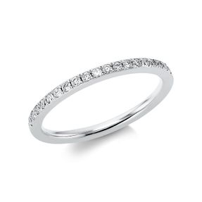 Halb-Memoire Ring aus 950 Platin 21 Brillanten 0,2ct TW-SI B:1,9mm