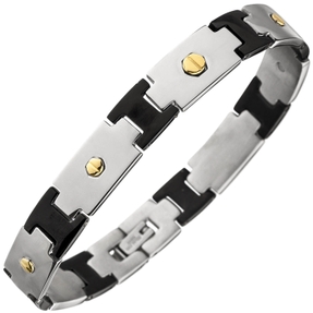Armband Armreif aus Edelstahl schwarz beschichtet Armschmuck 21cm flach Armband Armreif aus Edelstahl schwarz beschichtet Armschmuck 21cm flach