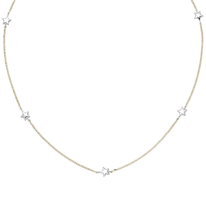 Collier Sterne 375 Gold bicolor 38-43cm