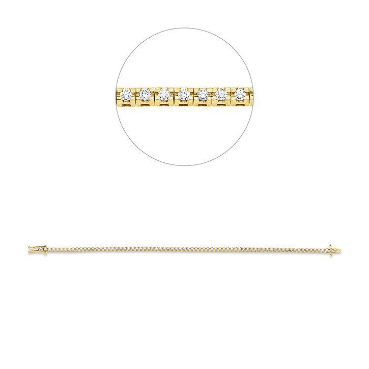 Armband aus 750 Gelbgold 75 Brillanten 2.02ct