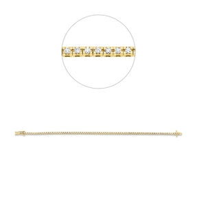 Armband aus 750 Gold Gelbgold 75 Brillanten 2,02ct TW-SI B:2,3mm L:18cm