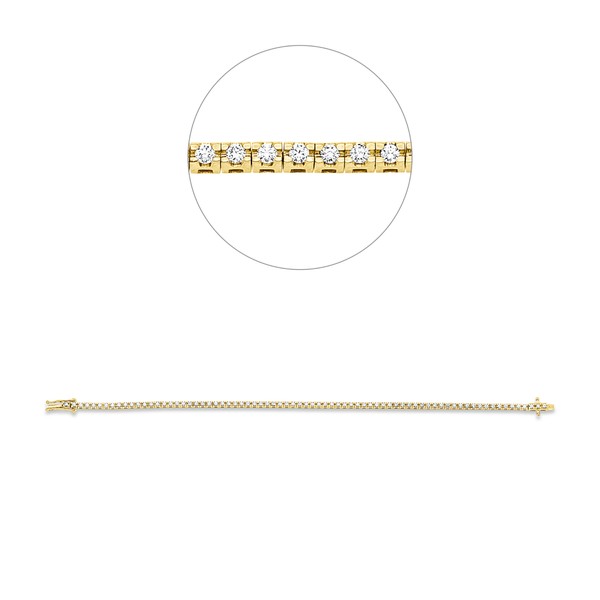 Armband aus 750 Gelbgold 75 Brillanten 2.02ct