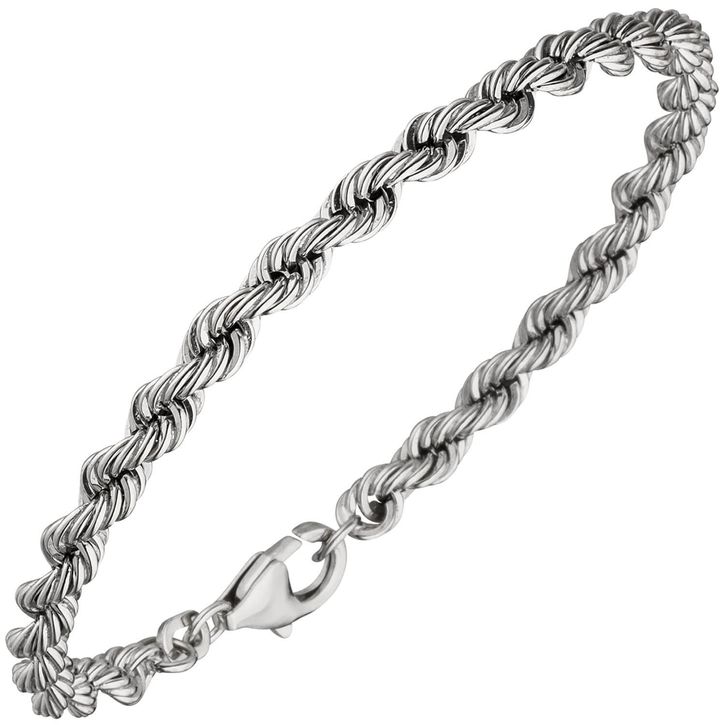 4,3mm Kordelarmband aus 925 Silber 19cm