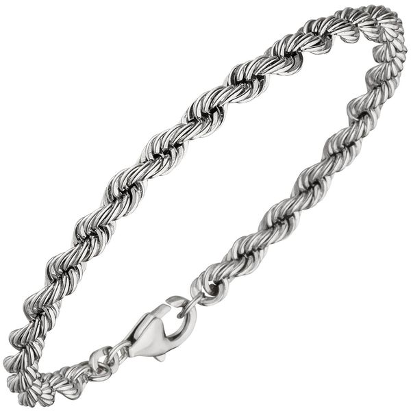 4,3mm Kordelarmband aus 925 Silber 21cm