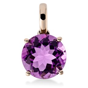 Anhänger aus 750 Gold Rotgold Amethyst 2,7ct pink 14,9x8,7mm mit Öse