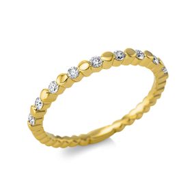 Ring aus 750 Gold Gelbgold 9 Brillanten 0,19ct TW-SI B:1,7mm