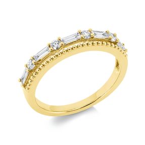 Ring aus 750 Gold Gelbgold 8 Diamanten 0,39ct B:3,4mm