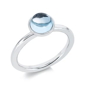 Ring aus 750 Gold Weißgold Topas 1,94ct skyblue B:8,2mm