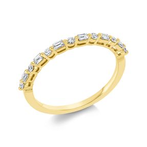 Ring aus 750 Gold Gelbgold 13 Diamanten 0,26ct TW-SI B:1,6mm