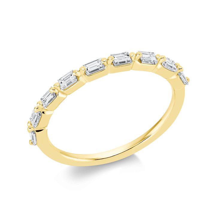 Ring aus 750 Gelbgold 9 Diamanten 0.45ct