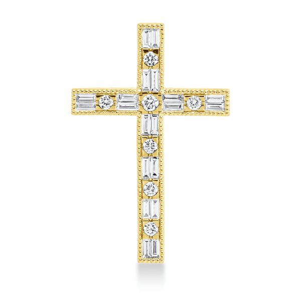 Anhänger Kreuz aus 750 Gelbgold 27 Brillanten 0.78ct