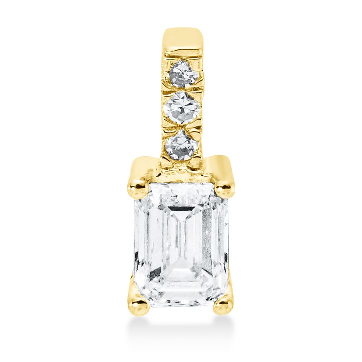 Anhänger aus 750 Gelbgold 4 Diamanten 0.28ct