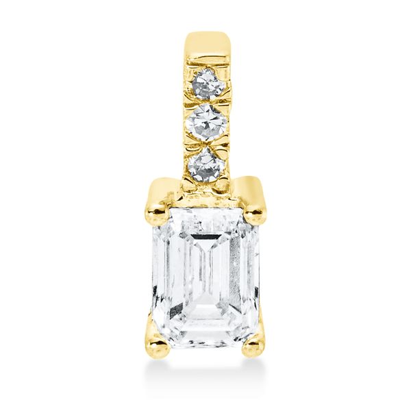 Anhänger aus 750 Gelbgold 4 Diamanten 0.28ct