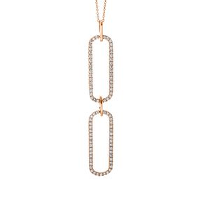 Collier aus 750 Gold Rotgold 81 Brillanten 1ct TW-SI L:42cm