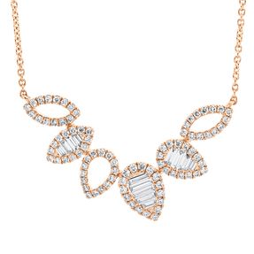 Collier aus 750 Gold Rotgold 101 Diamanten 0,7ct L:45,7cm