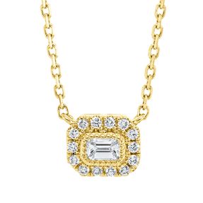 Collier aus 750 Gold Gelbgold 15 Diamanten 0,25ct L:45,7cm