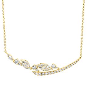 Collier aus 750 Gold Gelbgold 49 Diamanten 0,58ct F-VSI/SI L:45,7cm