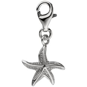 Anhänger Seestern Stern Einhänger Charm aus 925 Silber rhodiniert 15x13,1mm