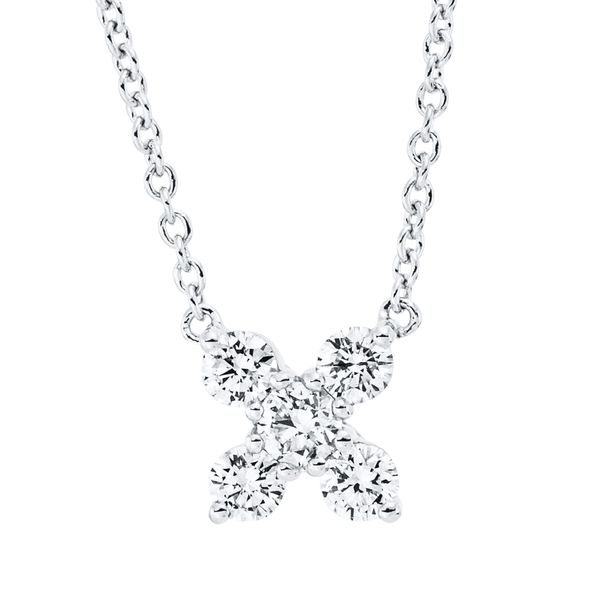 Collier aus 750 Weißgold 5 Brillanten 0.21ct