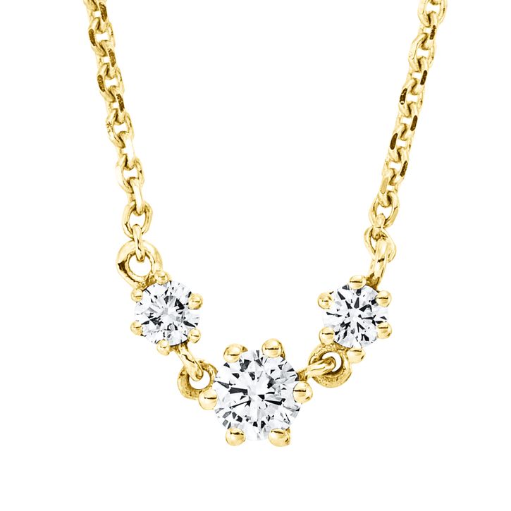 Collier aus 750 Gelbgold 3 Brillanten 0.1ct