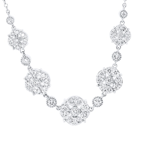 Collier aus 750 Gold Weißgold 51 Diamanten 0,95ct TW-SI L:45cm Collier aus 750 Gold Weißgold 51 Diamanten 0,95ct TW-SI L:45cm