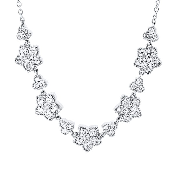 Collier aus 750 Weißgold 48 Brillanten 0.91ct