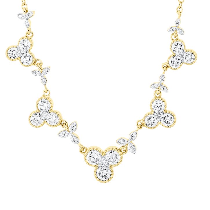 Collier aus 750 Gelbgold 38 Brillanten 0.91ct