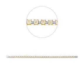 Armband aus 750 Gold gelb/weiß 69 Diamanten 9,92ct W-PI L:17,8cm