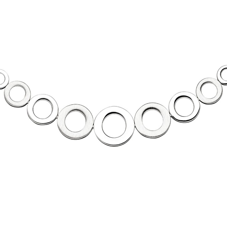 Collier aus Kreisen im Verlauf 925 Silber 45cm