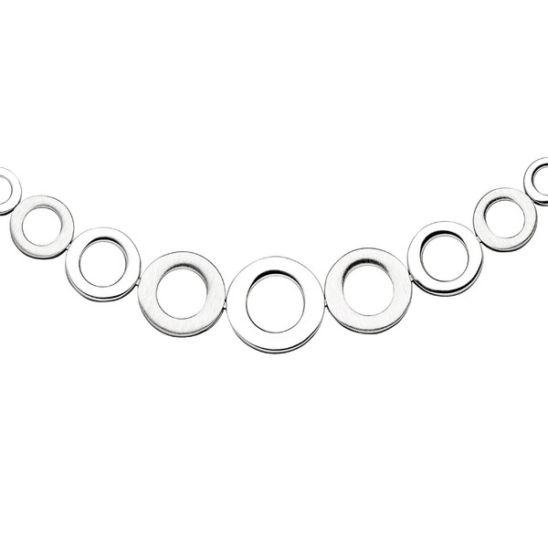 Collier aus Kreisen im Verlauf 925 Silber 45cm