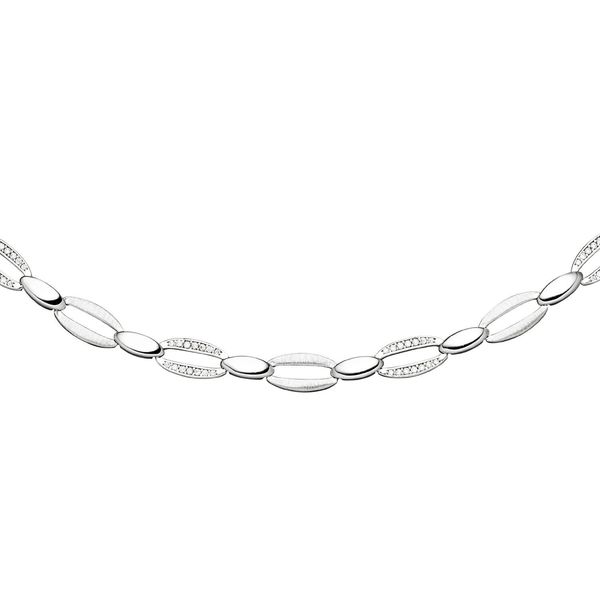 5.9mm Collier aus 925 Silber mit 168 Zirkonia 45cm