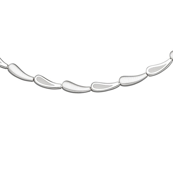 5.3mm Collier 925 Silber rhodiniert und teilmattiert 45cm