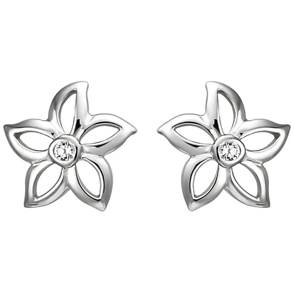 Ohrstecker Blumen aus 925 Silber mit Zirkonia