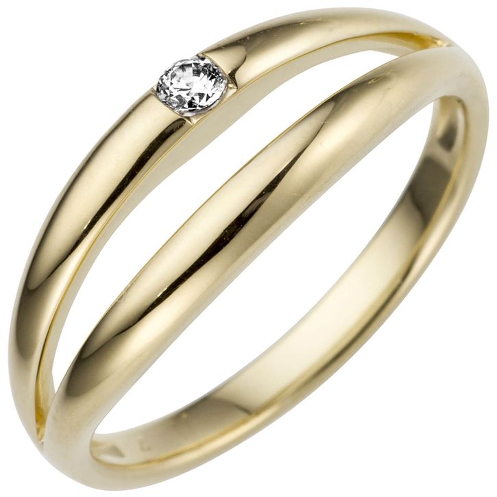 Ring aus 585 Gelbgold mit Brillant 0.07ct