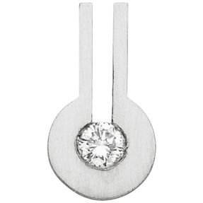 Anhänger aus 950 Platin mattiert mit Diamant Brillant 0,10ct. Halsschmuck Damen