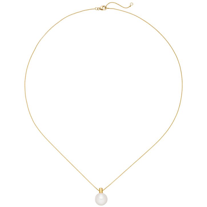 Collier mit Süßwasser Perle 750 Gelbgold 42-45cm