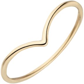 Schmaler Ring aus 585 Gold Gelbgold 1,3mm glänzend Fingerring Goldring für Damen