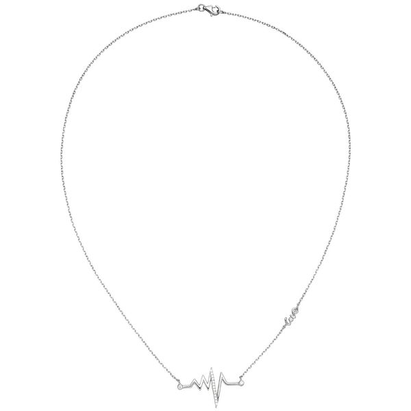 Collier mit Anhänger Herzschlag 925 Silber