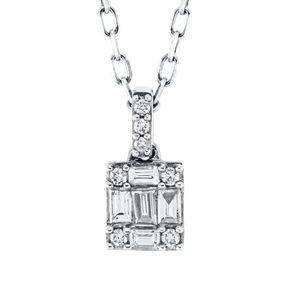 Collier aus 750 Gold Weißgold 12 Diamanten 0,09ct L:45,7cm Collier aus 750 Gold Weißgold 12 Diamanten 0,09ct L:45,7cm