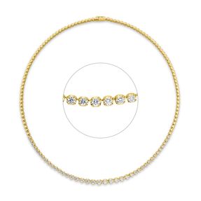 Collier aus 750 Gold Gelbgold 39 Diamanten 2,03ct TW-SI L:40,6cm