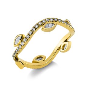 Ring aus 750 Gold Gelbgold 56 Diamanten 0,53ct B:4,2mm