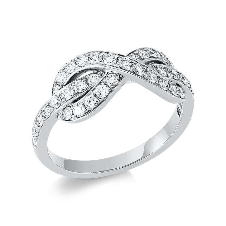 Ring Infinity aus 750 Weißgold 39 Brillanten 0.63ct