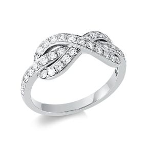 Ring Infinity aus 750 Gold Weißgold 39 Brillanten 0,63ct TW-VSI B:7,9mm