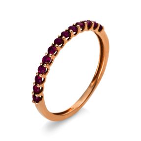 Ring aus 750 Gold Rotgold 13 Rubine 0,37ct rot B:1,6mm