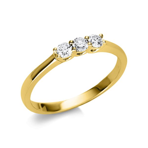 Ring aus 750 Gelbgold 3 Brillanten 0.24ct