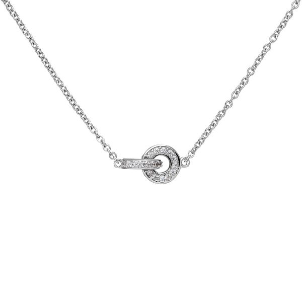 Collier Halskette aus 925 Silber mit 20 Zirkonia