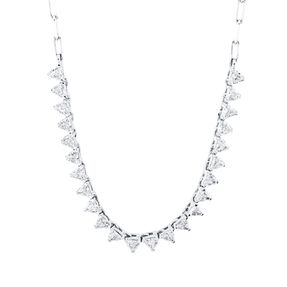 Collier aus 750 Weißgold 24 Diamanten Fanatsy-Schliff 0,98ct F-vsi/si L:41cm